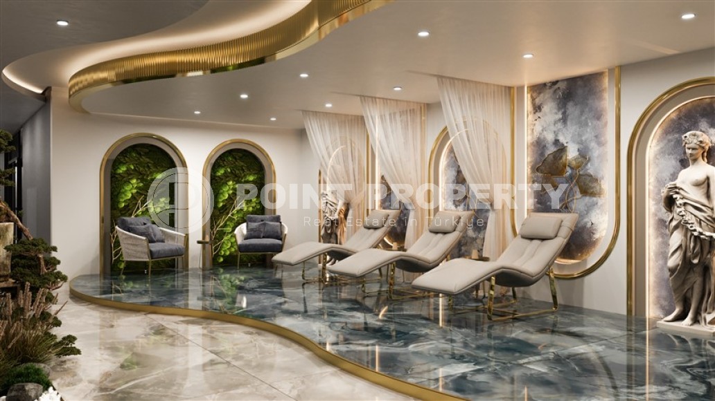 Квартира 1+1 в элитном жилом комплексе на этапе строительства, в центре популярного района Аланьи - Нижняя Оба-id-7361-фото-12