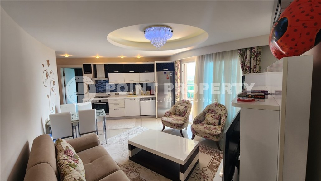 Квартира 1+1 с панорамным видом на море, в современном районе Аланьи - Махмутлар-id-7363-фото-3