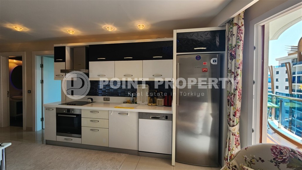 Квартира 1+1 с панорамным видом на море, в современном районе Аланьи - Махмутлар-id-7363-фото-4