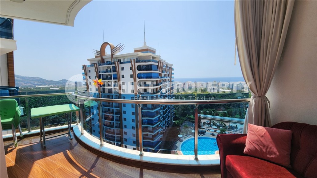 Квартира 1+1 с панорамным видом на море, в современном районе Аланьи - Махмутлар-id-7363-фото-9