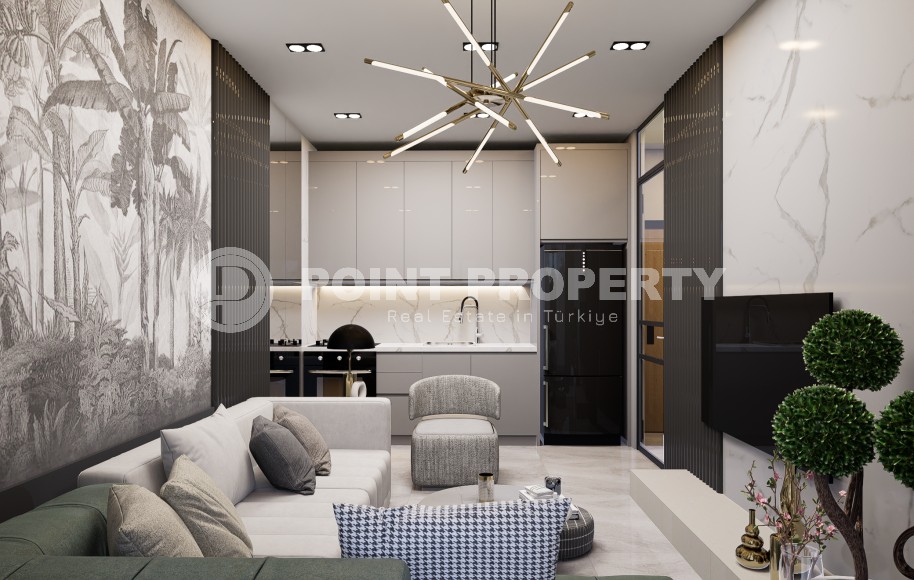 Linear and two-level apartments in a residential complex under construction 200 meters from the sea, in the resort town of Serik, in the province of Antalya-id-7368-photo-3