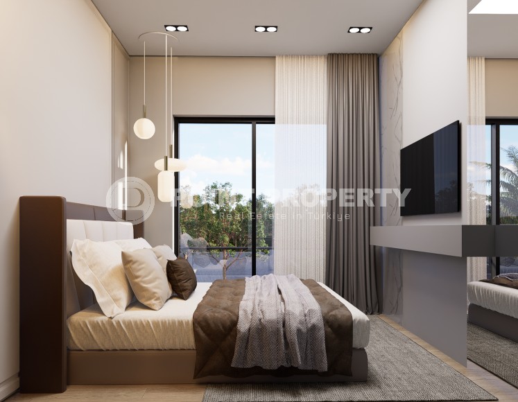 Linear and two-level apartments in a residential complex under construction 200 meters from the sea, in the resort town of Serik, in the province of Antalya-id-7368-photo-4