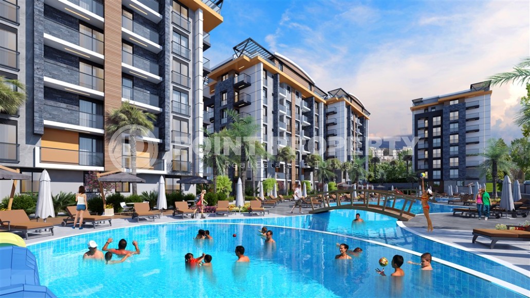 Linear and two-level apartments in a residential complex under construction 200 meters from the sea, in the resort town of Serik, in the province of Antalya-id-7368-photo-5