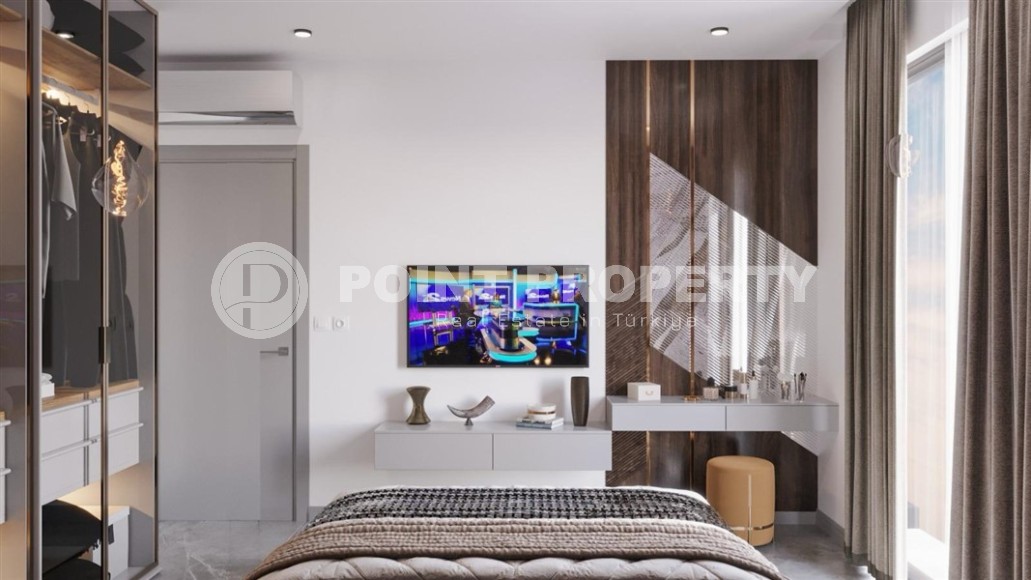 Two 2+1 apartments in a residential complex under construction, in the center of the popular Mediterranean resort - Alanya-id-7395-photo-5