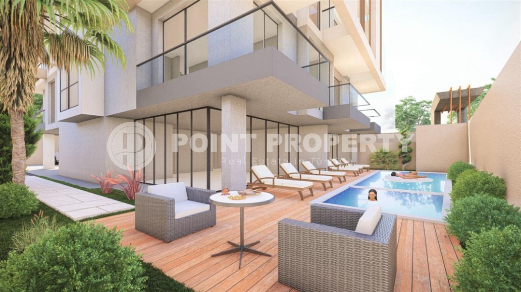 Two 2+1 apartments in a residential complex under construction, in the center of the popular Mediterranean resort - Alanya-id-7395-photo-8