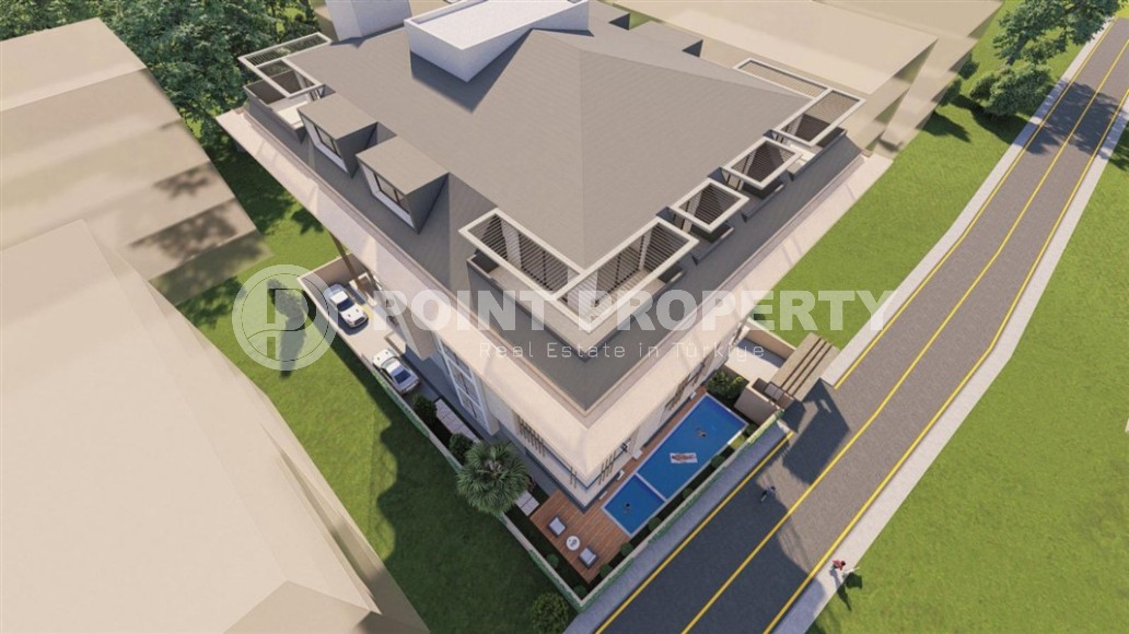 Two 2+1 apartments in a residential complex under construction, in the center of the popular Mediterranean resort - Alanya-id-7395-photo-15