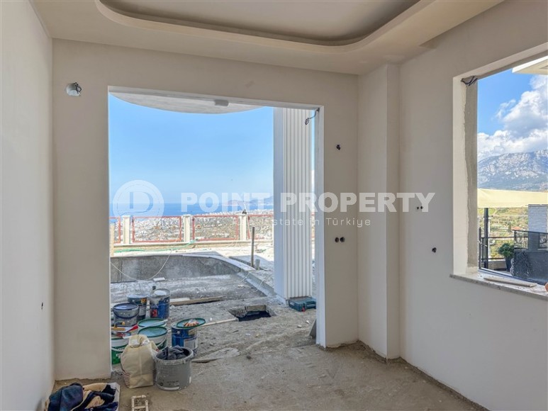 Luxury duplex villa with a total living area of 492 m2 under construction, Kargicak area-id-4164-photo-24