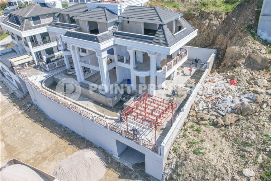 Luxury duplex villa with a total living area of 492 m2 under construction, Kargicak area-id-4164-photo-30