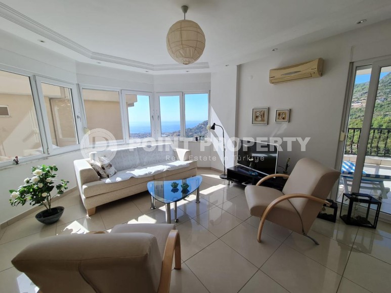 Квартира 2+1 с роскошным панорамным видом на море, в престижном, живописном районе Аланьи - Бекташ-id-7396-фото-2