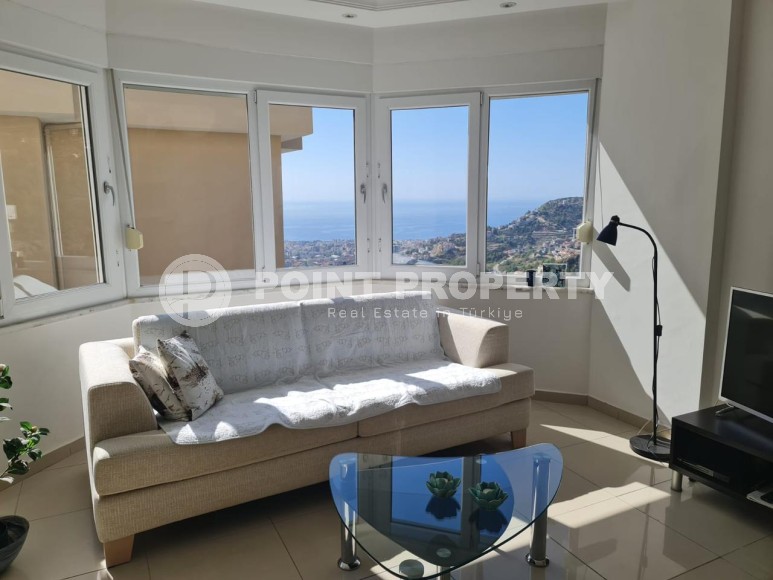 Квартира 2+1 с роскошным панорамным видом на море, в престижном, живописном районе Аланьи - Бекташ-id-7396-фото-3
