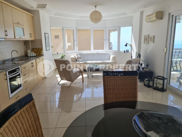 Квартира 2+1 с роскошным панорамным видом на море, в престижном, живописном районе Аланьи - Бекташ-id-7396-фото-6