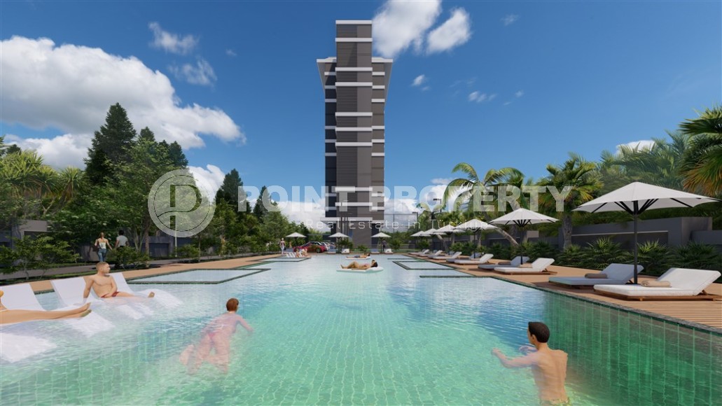 Новый инвестиционный проект - элитный жилой комплекс на самом берегу Средиземного моря, в центре популярного района Аланьи - Махмутлар-id-7398-фото-16