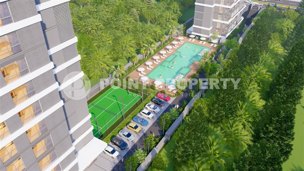 Новый инвестиционный проект - элитный жилой комплекс на самом берегу Средиземного моря, в центре популярного района Аланьи - Махмутлар-id-7398-фото-29