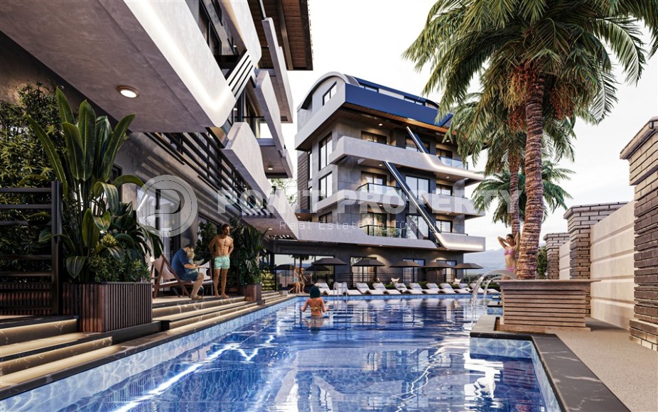 Линейные и двухуровневые квартиры в жилом комплексе на завершающем этапе строительства, в 1800 метрах от  моря-id-7406-фото-11