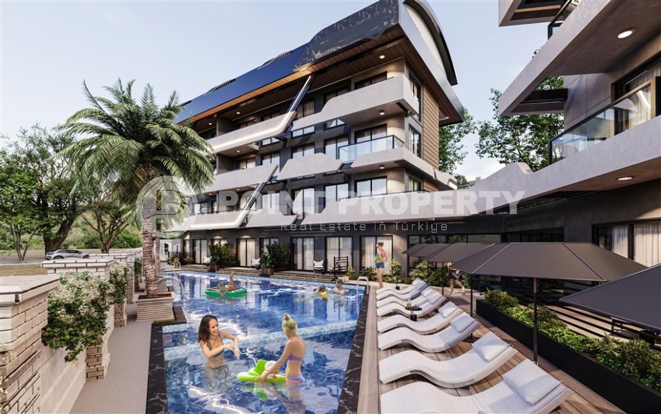 Линейные и двухуровневые квартиры в жилом комплексе на завершающем этапе строительства, в 1800 метрах от  моря-id-7406-фото-12