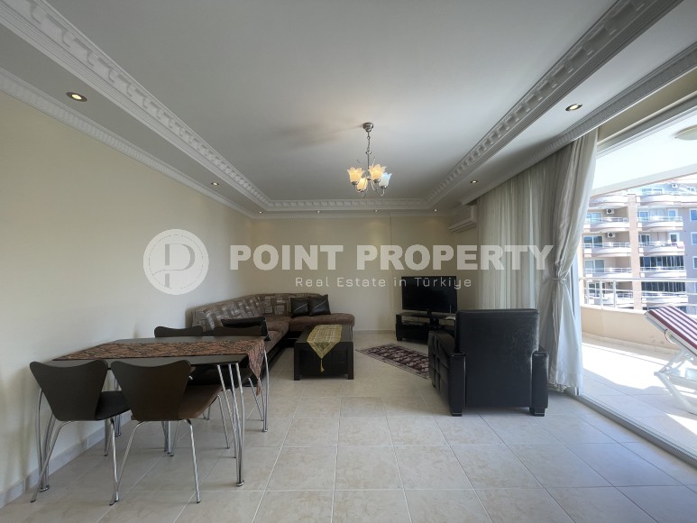 Furnished apartment 2+1 with panoramic views of the city and the sea, 600 meters from the sea, in the center of Mahmutlar-id-7418-photo-1