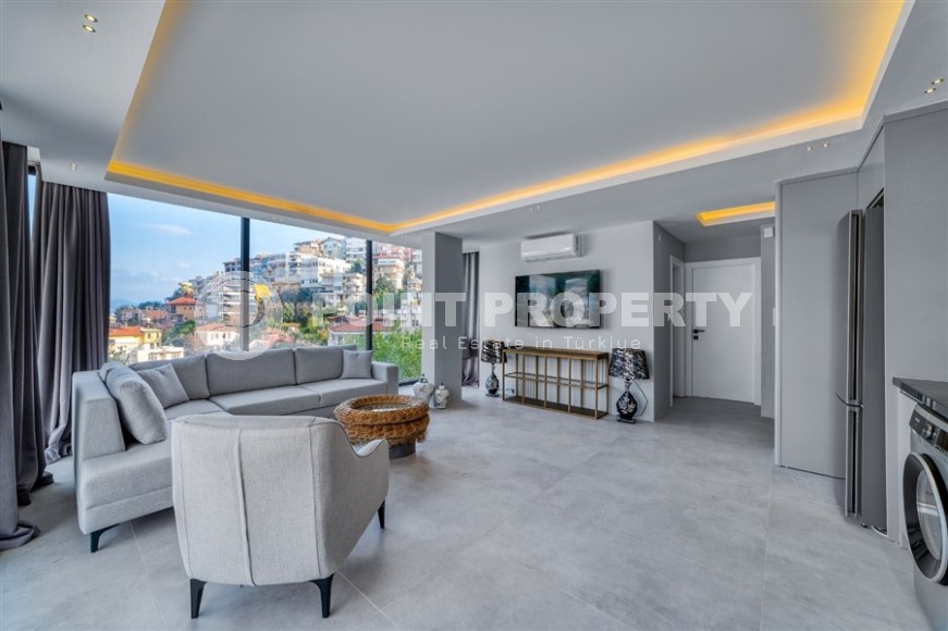 Две квартиры 1+1 с роскошным панорамным видом на бухту Аланьи, в историческом центре города - Кале-id-7419-фото-3