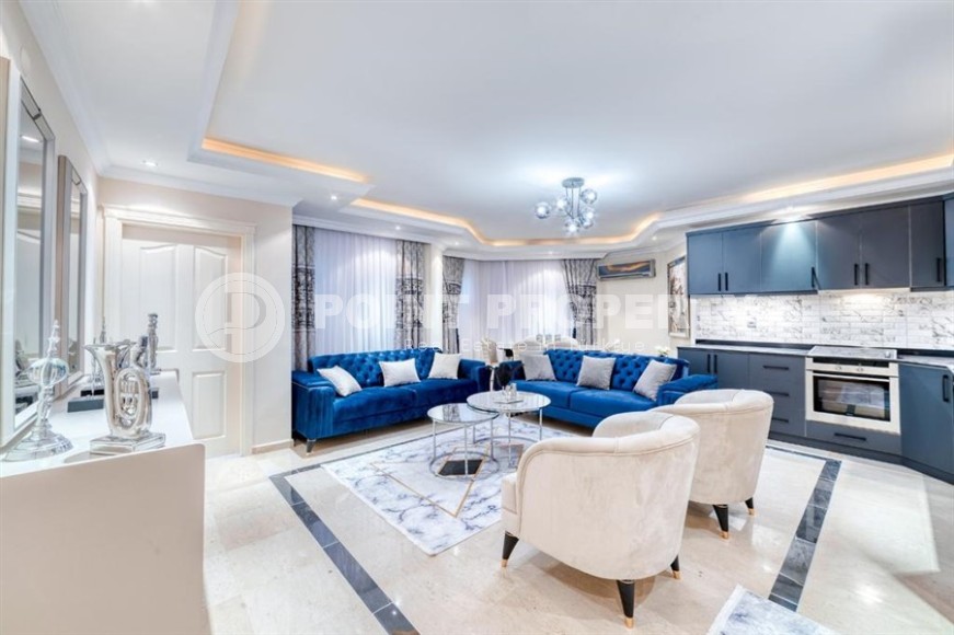 Квартира с роскошным панорамным видом на море и гору Кале, в центре спокойного района Аланьи - Тосмур-id-7464-фото-2