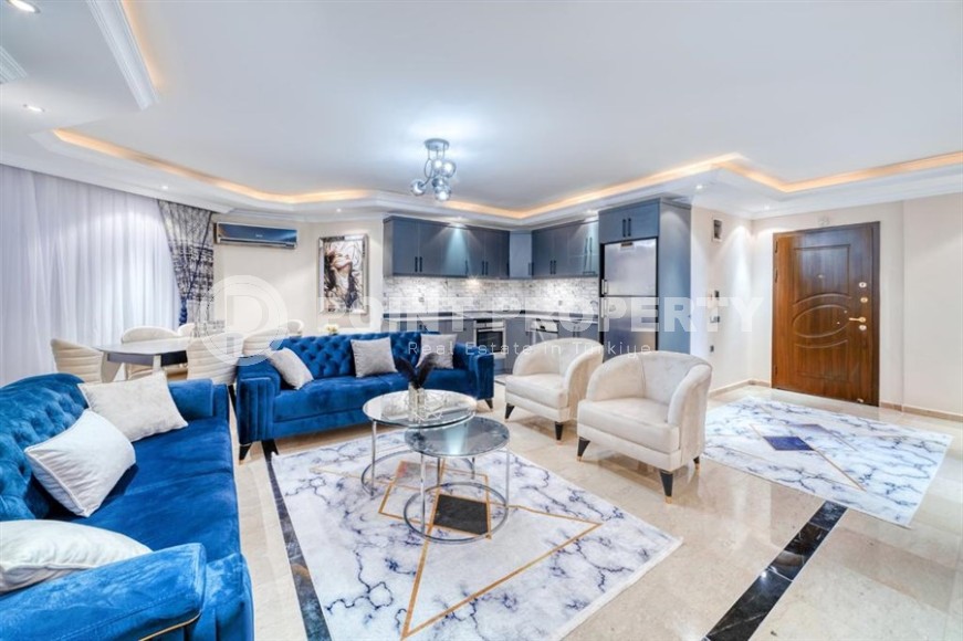 Квартира с роскошным панорамным видом на море и гору Кале, в центре спокойного района Аланьи - Тосмур-id-7464-фото-3