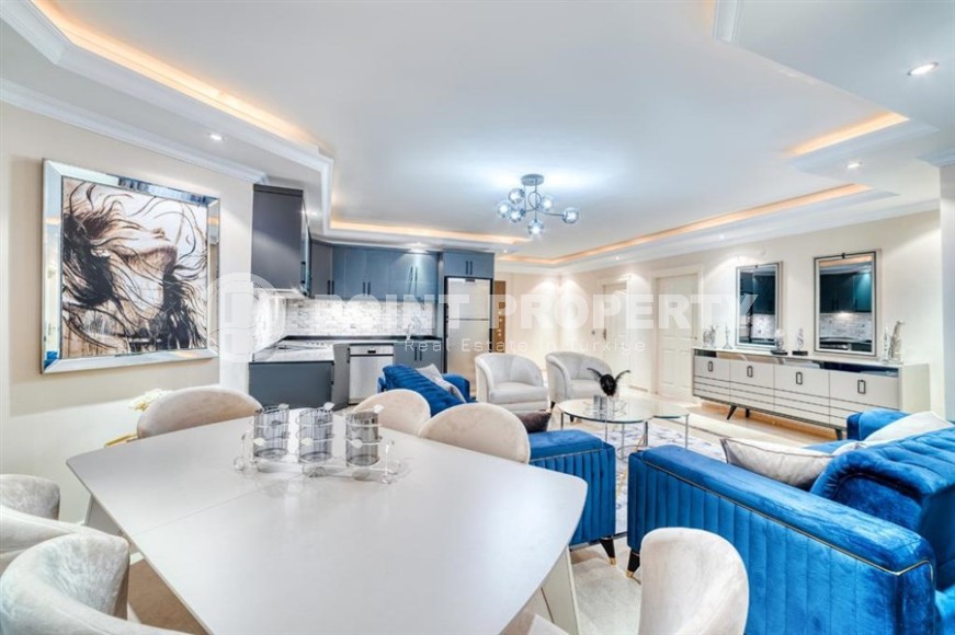 Квартира с роскошным панорамным видом на море и гору Кале, в центре спокойного района Аланьи - Тосмур-id-7464-фото-6