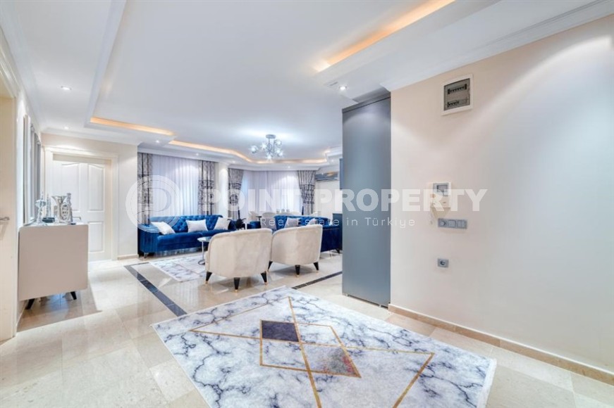 Квартира с роскошным панорамным видом на море и гору Кале, в центре спокойного района Аланьи - Тосмур-id-7464-фото-8