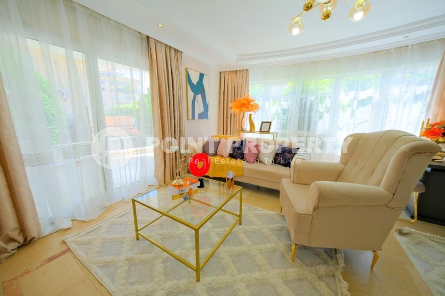 Уютная квартира 2+1, общей площадью 100 м2, на 1-м этаже в резиденции с бассейном и садом-id-7477-фото-3