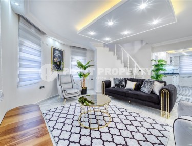 Атмосферная 3-этажная вилла с бассейном и цитрусовым садом, в зеленом, экологически чистом районе Аланьи - Тюрклер-id-7494-фото-4