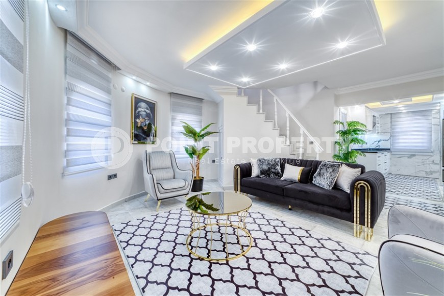 Атмосферная 3-этажная вилла с бассейном и цитрусовым садом, в зеленом, экологически чистом районе Аланьи - Тюрклер-id-7494-фото-4