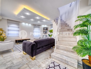 Атмосферная 3-этажная вилла с бассейном и цитрусовым садом, в зеленом, экологически чистом районе Аланьи - Тюрклер-id-7494-фото-5