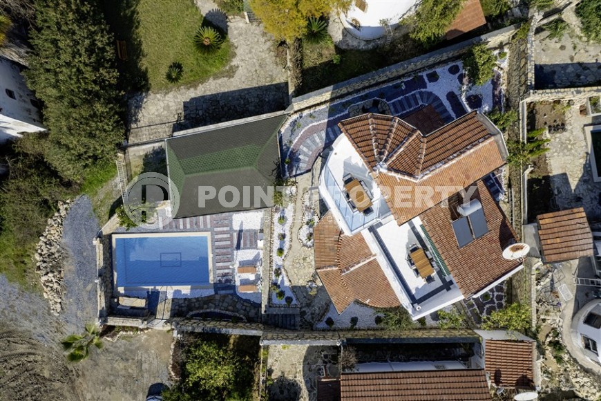 Атмосферная 3-этажная вилла с бассейном и цитрусовым садом, в зеленом, экологически чистом районе Аланьи - Тюрклер-id-7494-фото-32