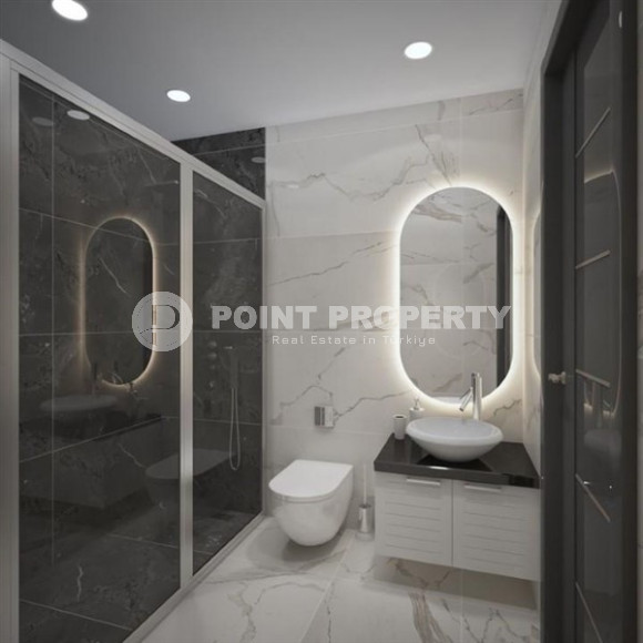 Новая трехкомнатная квартира, 70м², в комплексе премиум класса в 200м от моря в Махмутларе, Алания-id-1578-фото-8