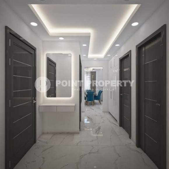 Новая трехкомнатная квартира, 70м², в комплексе премиум класса в 200м от моря в Махмутларе, Алания-id-1578-фото-9