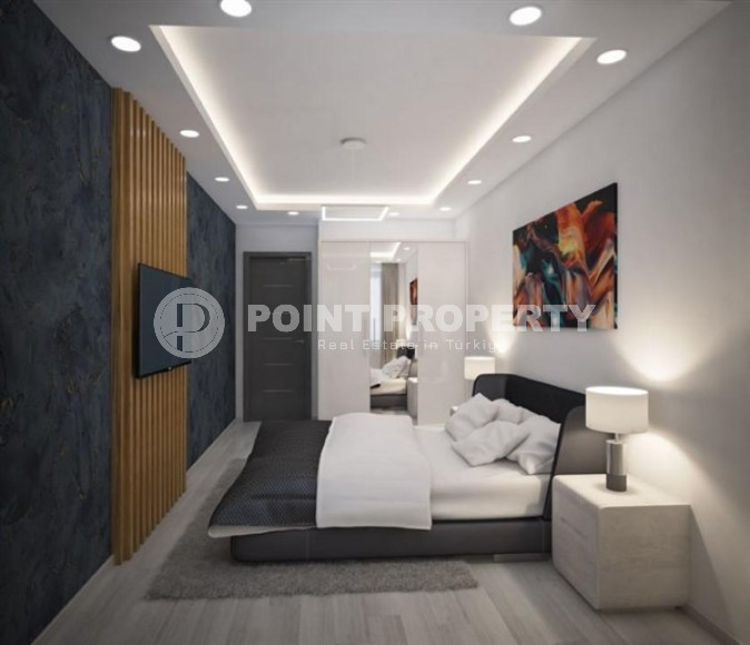 Новая трехкомнатная квартира, 70м², в комплексе премиум класса в 200м от моря в Махмутларе, Алания-id-1578-фото-11