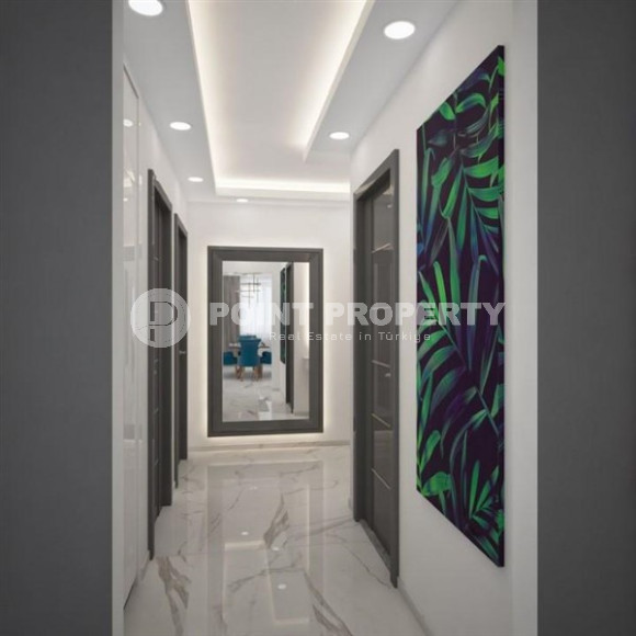 Новая трехкомнатная квартира, 70м², в комплексе премиум класса в 200м от моря в Махмутларе, Алания-id-1578-фото-13