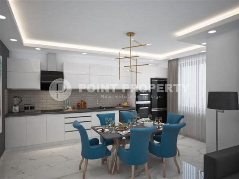 Новая трехкомнатная квартира, 70м², в комплексе премиум класса в 200м от моря в Махмутларе, Алания-id-1578-фото-14