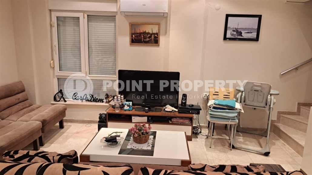 Двухуровневая квартира 3+1 в 50 метрах от роскошного пляжа Клеопатры, в центре Аланьи-id-7537-фото-3