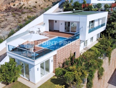 Panoramic two-storey villa with an infinity pool and a well-kept green garden, five kilometers from the sea-id-7553-photo-1