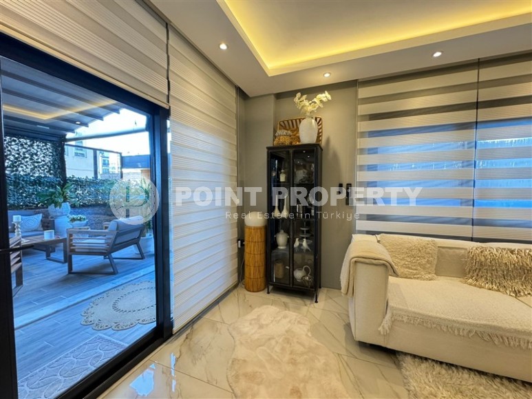 Стильная двухуровневая квартира с собственным бассейном и садом, в европейском районе Аланьи - Нижняя Оба-id-7583-фото-6