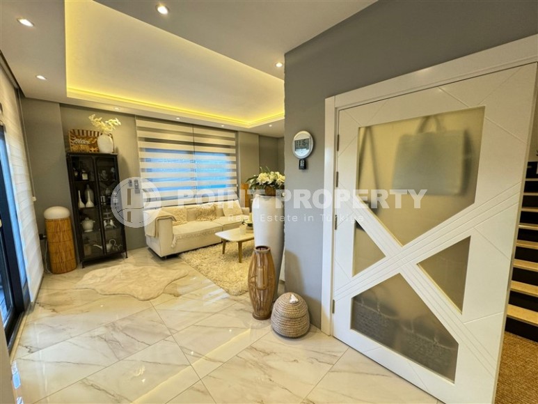 Стильная двухуровневая квартира с собственным бассейном и садом, в европейском районе Аланьи - Нижняя Оба-id-7583-фото-9