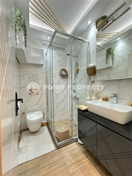 Стильная двухуровневая квартира с собственным бассейном и садом, в европейском районе Аланьи - Нижняя Оба-id-7583-фото-14