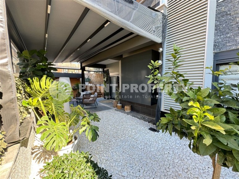 Стильная двухуровневая квартира с собственным бассейном и садом, в европейском районе Аланьи - Нижняя Оба-id-7583-фото-21