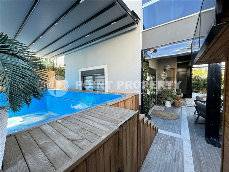 Стильная двухуровневая квартира с собственным бассейном и садом, в европейском районе Аланьи - Нижняя Оба-id-7583-фото-22