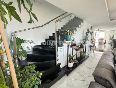 Комфортабельная двухуровневая квартира с видом на море и горы, в центре современного района Аланьи - Махмутлар-id-7593-фото-4