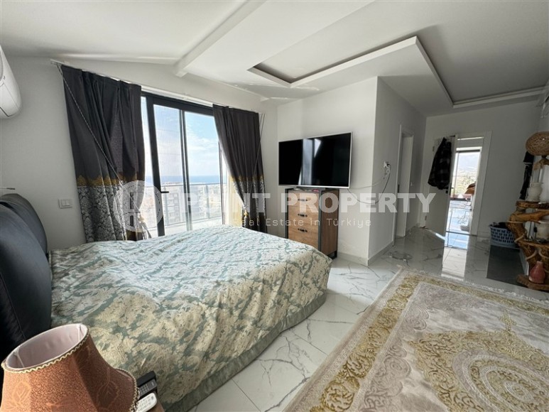 Комфортабельная двухуровневая квартира с видом на море и горы, в центре современного района Аланьи - Махмутлар-id-7593-фото-6
