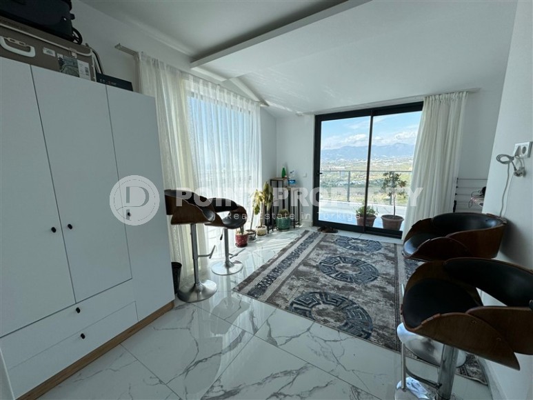 Комфортабельная двухуровневая квартира с видом на море и горы, в центре современного района Аланьи - Махмутлар-id-7593-фото-9