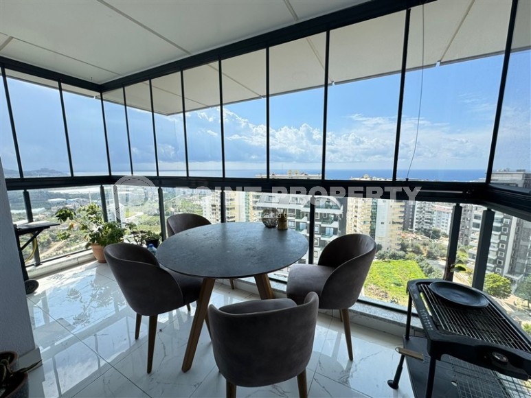 Комфортабельная двухуровневая квартира с видом на море и горы, в центре современного района Аланьи - Махмутлар-id-7593-фото-14