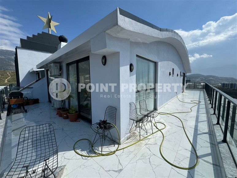 Комфортабельная двухуровневая квартира с видом на море и горы, в центре современного района Аланьи - Махмутлар-id-7593-фото-16