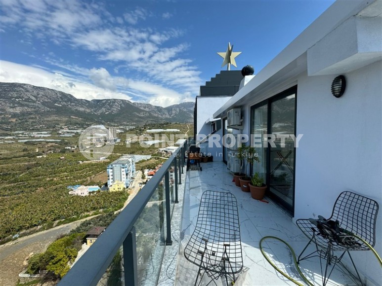 Комфортабельная двухуровневая квартира с видом на море и горы, в центре современного района Аланьи - Махмутлар-id-7593-фото-17