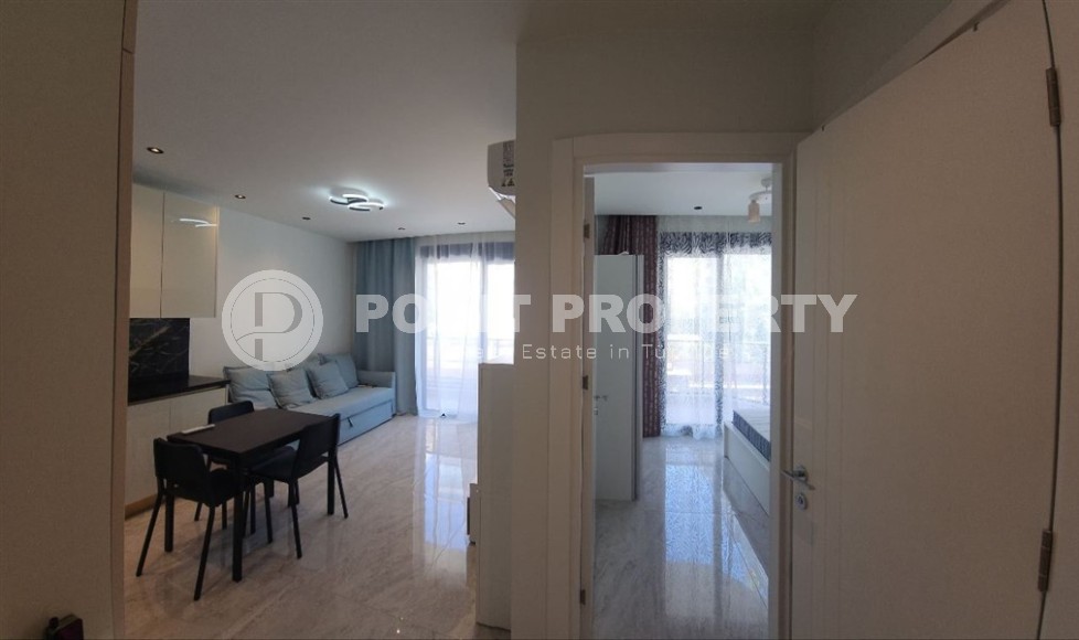 Новая готовая к проживанию квартира 1+1 в 250 метрах от моря, в  центре европейского района Аланьи - Оба-id-7628-фото-8