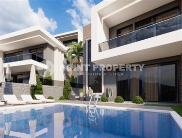 Просторная двухэтажная вилла  4+1с бассейном и садом, в элитном районе Аланьи - Тепе-id-7636-фото-1